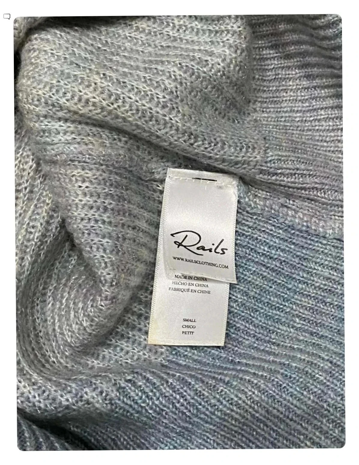 Jersey Venus degradado azul de cuello redondo de manga larga Talla S Rails – photo 8